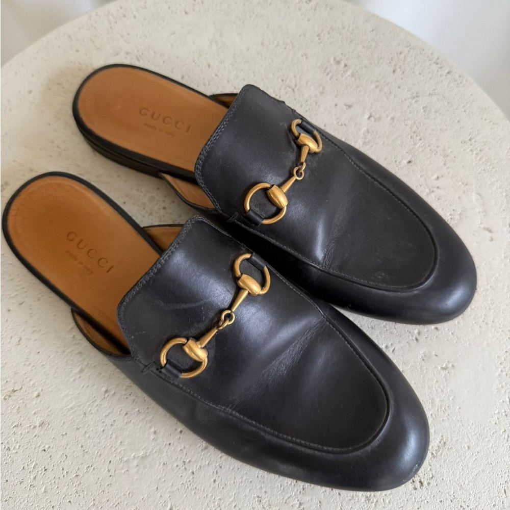 GUCCI Princetown Leather Loafers Sz 35.5